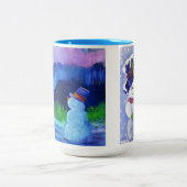 Alaskan Sneeuwman Two tone 15oz koffie mok (Center)