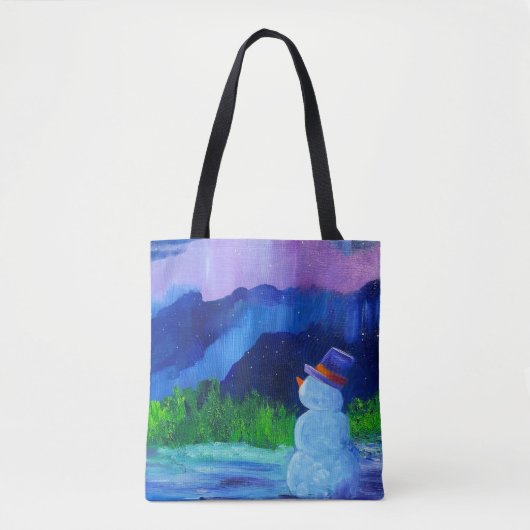Alaskan Snowman Canvas tassen (Voorkant)