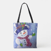 Alaskan Snowman Canvas tassen (Achterkant)