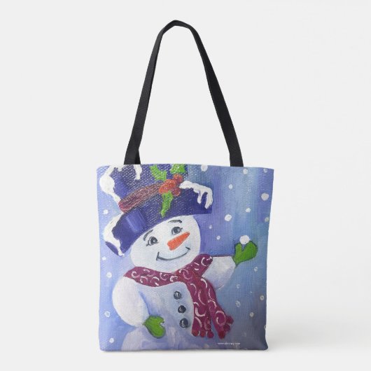 Alaskan Snowmen Canvas Tote Tote Bag (Achterkant)
