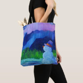 Alaskan Snowmen Canvas Tote Tote Bag (Dichtbij)