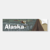 Alaskan Struik Plane Lake Camping Tent Bumpersticker (Voorkant)