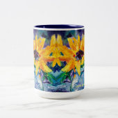 Alaskan Sunflower Blues 15oz Coffee Mok (Center)