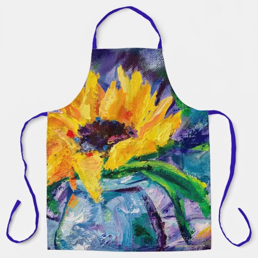 Alaskan Sunflower Blues Schort (Voorkant)