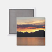 Alaskan Sunset I Beauful Alaska-fotografie Magneet (Voorkant / Achterkant)