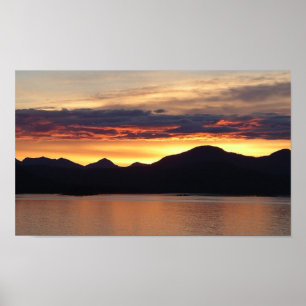 Alaskan Sunset I Beauful Alaska-fotografie Poster
