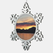 Alaskan Sunset I Beauful Alaska-fotografie Tin Sneeuwvlok Ornament (Rechts)