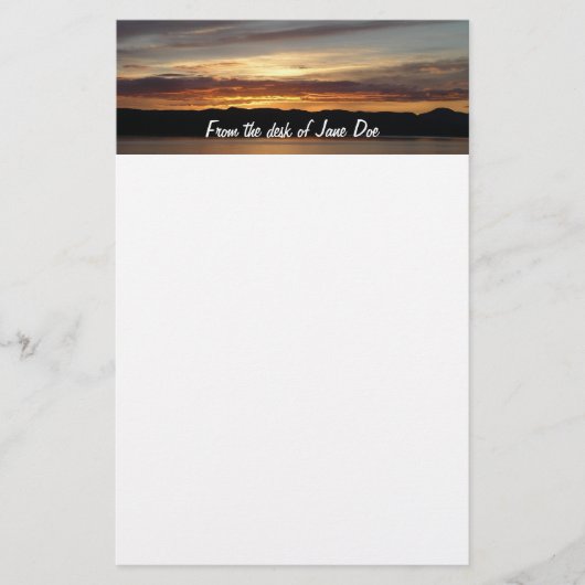 Alaskan Sunset II Beauful Alaska-fotografie Briefpapier (Voorkant)