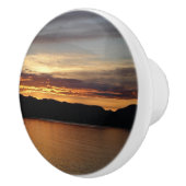 Alaskan Sunset II Beauful Alaska-fotografie Keramische Knop (Rechts)