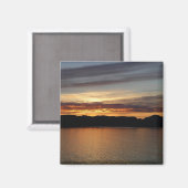 Alaskan Sunset II Beauful Alaska-fotografie Magneet (Voorkant / Achterkant)