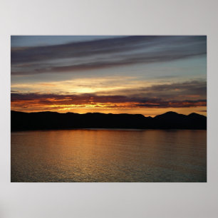 Alaskan Sunset II Beauful Alaska-fotografie Poster
