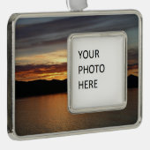 Alaskan Sunset II Beauful Alaska-fotografie Verzilverd Omlijst Ornament (Rechts)