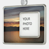 Alaskan Sunset II Beauful Alaska-fotografie Verzilverd Omlijst Ornament (Links)