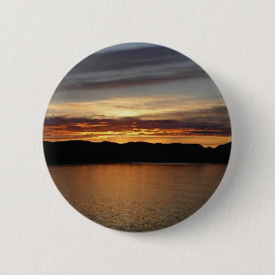 Alaskan Sunset II Mooie Alaska fotografie Ronde Button 5,7 Cm