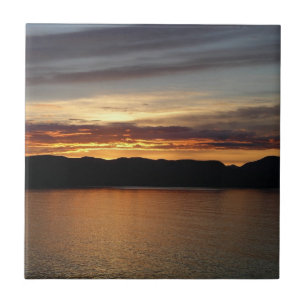 Alaskan Sunset II Mooie Alaska fotografie Tegeltje