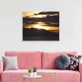 Alaskan Sunset III Beauful Alaska-fotografie Canvas Afdruk (Insitu (Woonkamer))