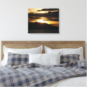Alaskan Sunset III Beauful Alaska-fotografie Canvas Afdruk (Insitu (Slaapkamer))