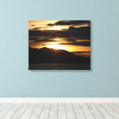 Alaskan Sunset III Beauful Alaska-fotografie Canvas Afdruk (Insitu (Houten vloer))