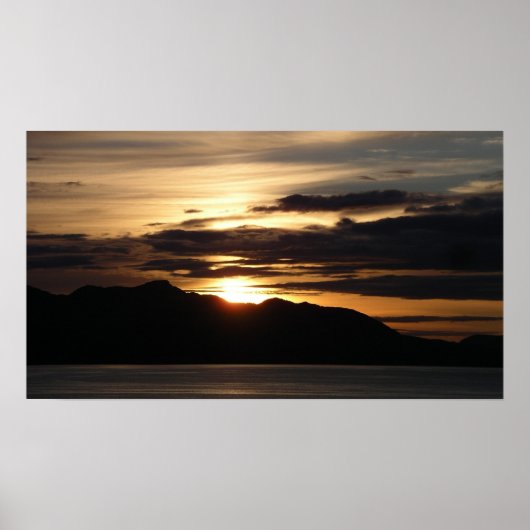 Alaskan Sunset III Beauful Alaska-fotografie Poster (Voorkant)