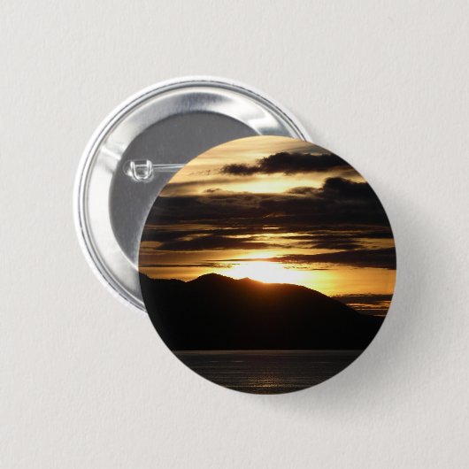 Alaskan Sunset III Beauful Alaska-fotografie Ronde Button 5,7 Cm (Voorkant /achterkant)