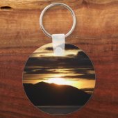 Alaskan Sunset III Beauful Alaska-fotografie Sleutelhanger (Achterkant)