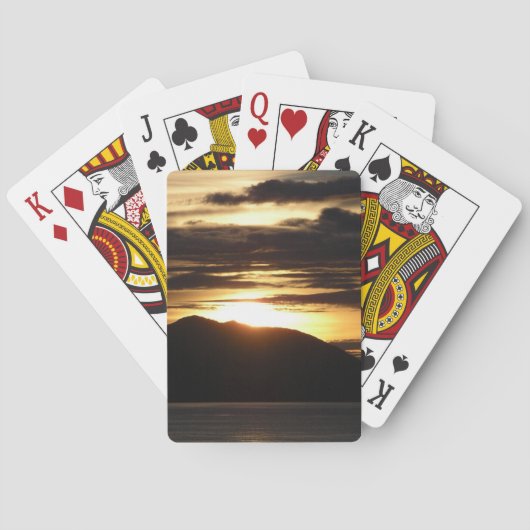 Alaskan Sunset III Beauful Alaska-fotografie Speelkaarten (Achterkant)
