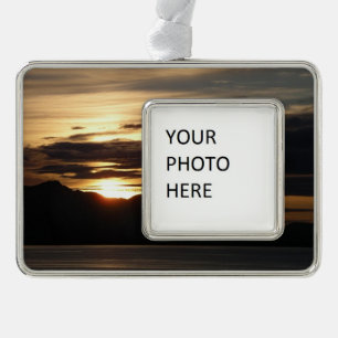 Alaskan Sunset III Beauful Alaska-fotografie Verzilverd Omlijst Ornament