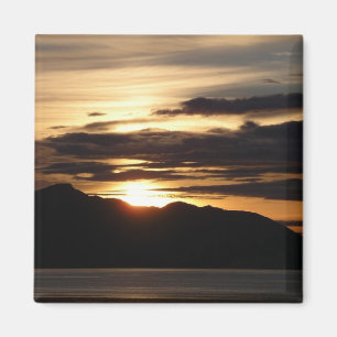 Alaskan Sunset III Mooie Alaska fotografie Magneet