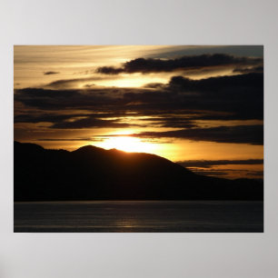 Alaskan Sunset III Mooie Alaska fotografie Poster