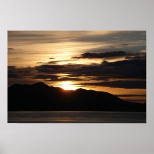 Alaskan Sunset III Mooie Alaska fotografie Poster