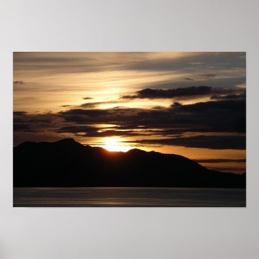 Alaskan Sunset III Mooie Alaska fotografie Poster (Voorkant)