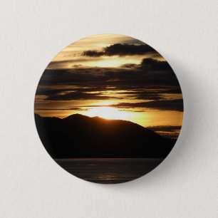 Alaskan Sunset III Mooie Alaska fotografie Ronde Button 5,7 Cm