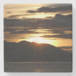 Alaskan Sunset III Mooie Alaska fotografie Stenen Onderzetter