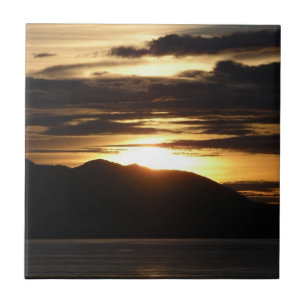 Alaskan Sunset III Mooie Alaska fotografie Tegeltje