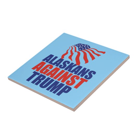 Alaskan tegen Trump Tegeltje (Zijkant)