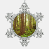 Alaskan Temperate Rainforest Tin Sneeuwvlok Ornament (Voorkant)