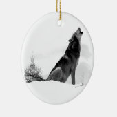Alaskan Timber Wolf Keramisch Ornament (Rechts)