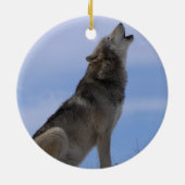 Alaskan Timber Wolf Keramisch Ornament (Achterkant)