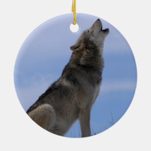 Alaskan Timber Wolf Keramisch Ornament (Achterkant)