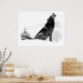 Alaskan Timber Wolf Poster (Keuken)