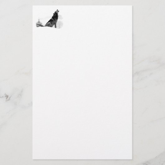 Alaskan Timber Wolf Stationery Briefpapier (Voorkant)