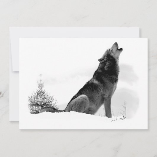 Alaskan Timber Wolf Uitnodiging (Voorkant)