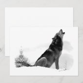 Alaskan Timber Wolf Uitnodiging (Voorkant / Achterkant)