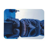 Alaskan Totem Pole Winter Night Photo Ontworpen Magneet (Horizontaal)