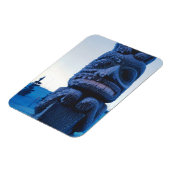 Alaskan Totem Pole Winter Night Photo Ontworpen Magneet (Linkerzijde)