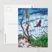 Alaskan Travel Art Briefkaart, bezoek Alaska! Briefkaart (Voorkant / Achterkant)