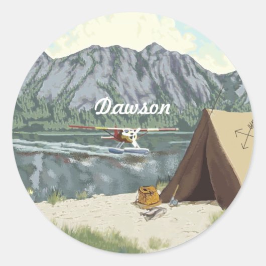 Alaskan Vist reizen Ronde Sticker (Voorkant)