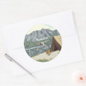 Alaskan Vist reizen Ronde Sticker (Envelop)