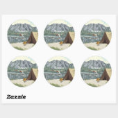 Alaskan Vist reizen Ronde Sticker (Vel)