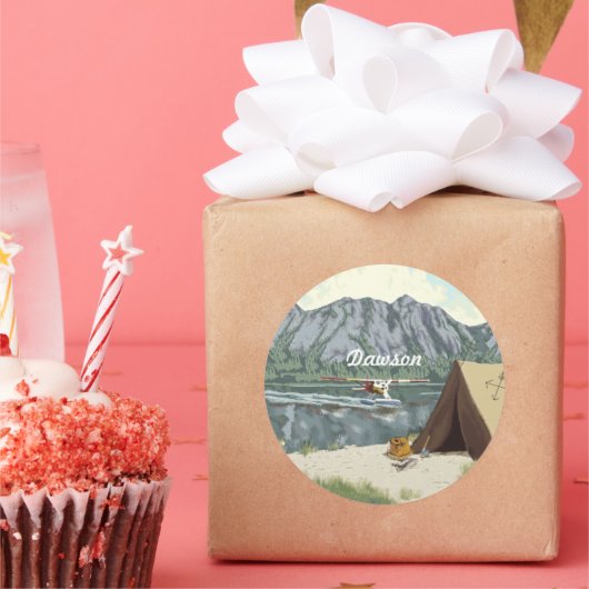 Alaskan Vist reizen Ronde Sticker (Feest)